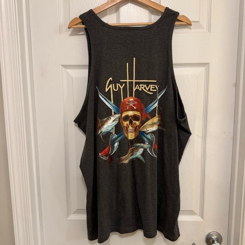 Vintage EUC Guy Harvey Pirate Shark Tank Top